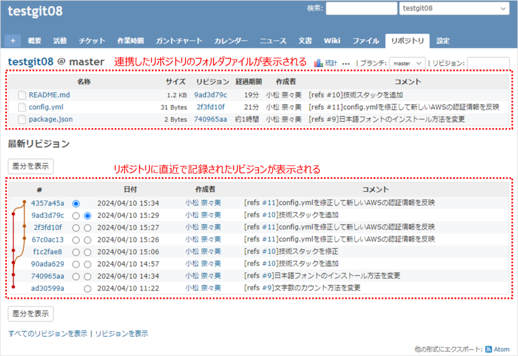 Githubとの連携　各種ブランチをチケットと紐づけ