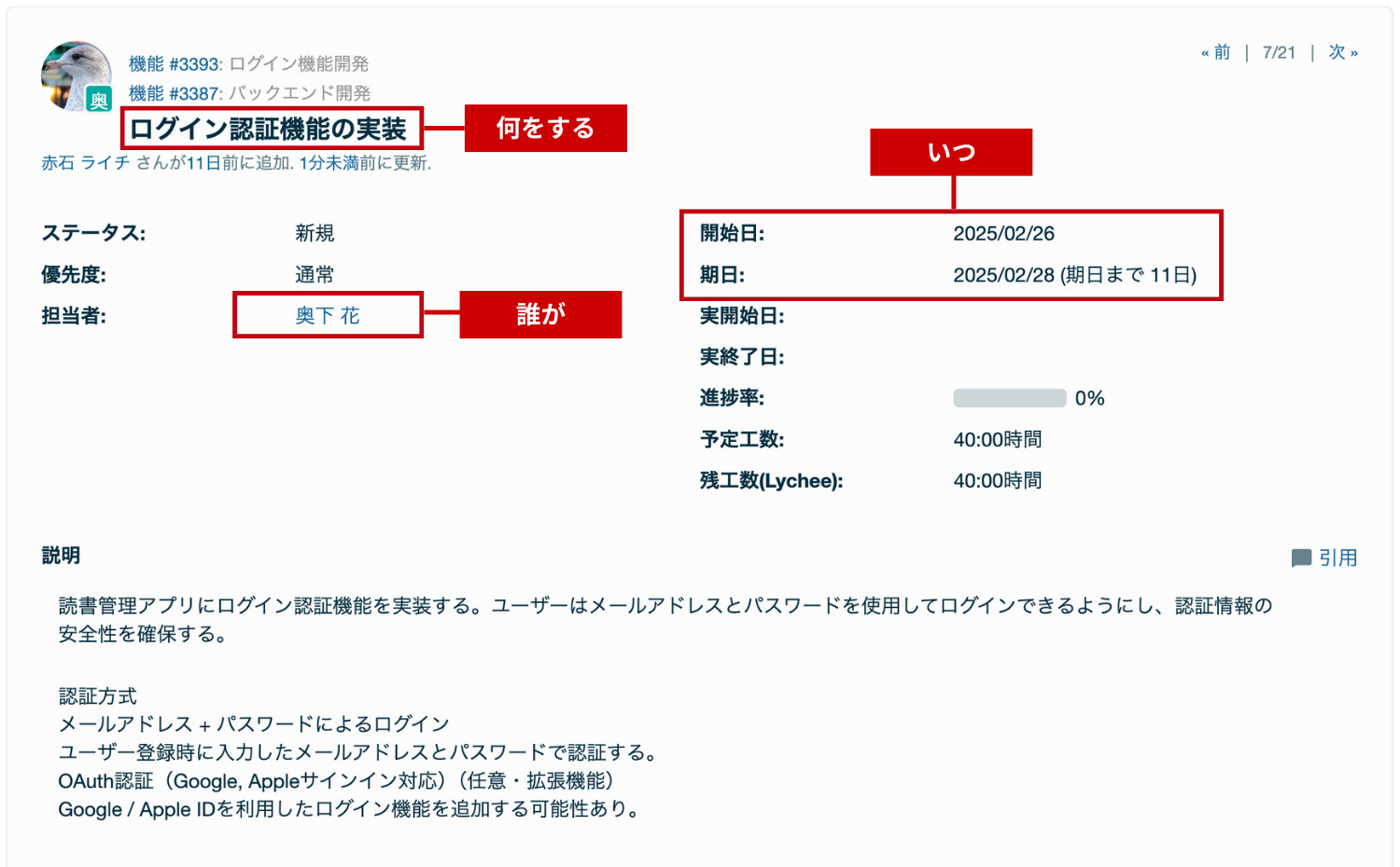 作業指示書・作業報告書