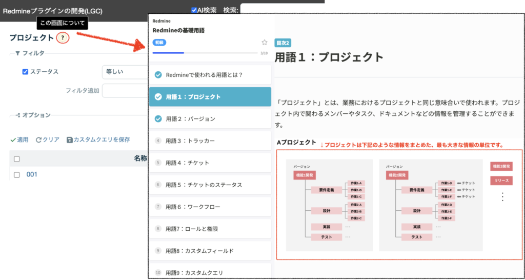 ヘルプ_Redmine標準機能ヘルプアイコン