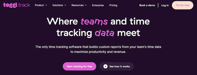 Toggl Track｜詳細な時間計測とリポート分析が可能